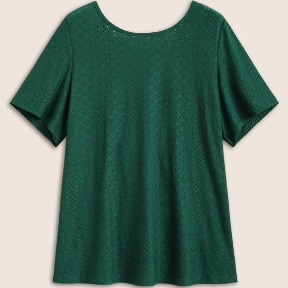 BloomChic Plus Size XL Plain Textured Twist Back T-shirt us14-16 - Picture 6 of 8